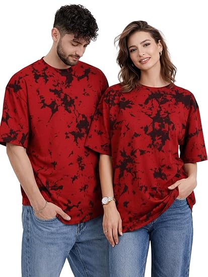 LEOTUDE Valentine’s Special Couple Matching Oversized Printed T-Shirt Combo