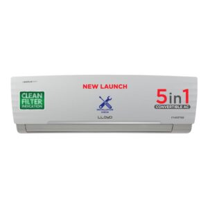 Lloyd 1.5 Ton 3 Star Inverter Split AC (5 in 1 Convertible, Copper, Anti-Viral + PM 2.5 Filter, White with Chrome Deco Strip, GLS18I3FWAGC)