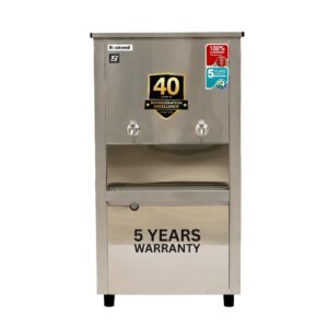 Rockwell 80L Stainless Steel Water Cooler (RWCSS 4080A) - Energy Efficient, 2 Faucets for Cold Water, 1-Year Comprehensive Warranty, 5-Year Cooling Coil Warranty, 100% Copper Cooling Coil