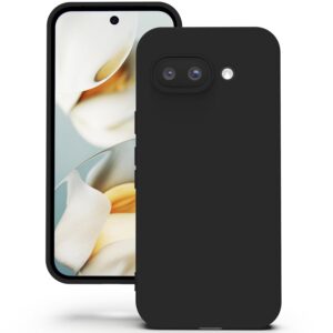 YATWIN Silicone Back Case for Google Pixel 9A, Soft-Touch Phone Back Cover for Google Pixel 9A - Black