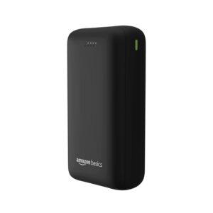 Amazon Basics 27000 Mah 65W Ultra Fast Charging Power Bank | USB Type-C Input, USB Type A Power Delivery (Input & Output) | Quick Charge | Two-Way Fast Charging (Black)