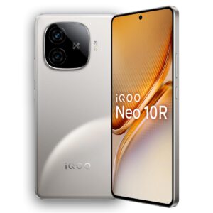 iQOO Neo 10R 5G – Moonknight Titanium  Snapdragon 8s Gen 3  8GB RAM, 256GB Storage  6400mAh Slim Battery