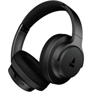 Boat Rockerz 512 ANC,(~40dB) Hybrid ANC, 80H Battery, 40mm Drivers, 40ms Low Latency, ENx Tech,Stream Ad Free Music via App Support, Bluetooth Headphones, Wireless Headphone with Mic (Cosmic Black)