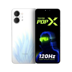 POP X (Flare White, 4GB+64GB) | 120Hz 6.74" Smooth Display| IP64 Protection & Drop Resistant | No Network Communication* | AI Active Noise Cancellation | AI Song Identification |AI Flash Snap| 5000mAh