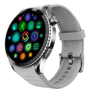 Noise Origin Smart Watch Smoothest UI Experience (New Nebula UI) & EN 1 Processor, 1.46" ApexVision AMOLED Display, Stainless Steel, Contour-Cut Design, Fitness Age, Fast Charging (Silver Grey)