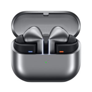 Samsung Galaxy Buds3 Pro Wireless Earbuds, Powered by Galaxy AI, IP57, Active Noise Cancellation, Adaptive Noise Control, 37hrs Battery, 360 Surround Sound, Pinch Controls, Galaxy Ecosystem, Silver