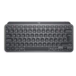 Logitech MX Keys Mini Minimalist Wireless Illuminated Keyboard with Free Adobe Subscription, Compact, Bluetooth, Backlit, USB-C, Metal Build-Graphite