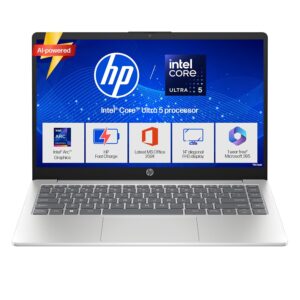 HP 14, Intel Core Ultra 5 125H (24GB DDR5, 1TB SSD), Micro-Edge, Anti-Glare, FHD, 14''/35.6cm, Win11, M365* Office24, Silver, 1.4kg, ep1180TU, FHD Camera, Backlit Laptop