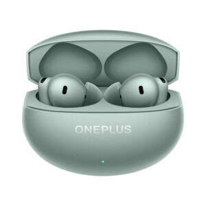OnePlus Buds 4 TWS Earbuds with Upto 55dB Real-time ANC, Adaptive Mode, Dual Drivers with DACs, 3D Audio, Upto 45hrs Music Playback, ,Dual-Device connectivity, 47ms Low Latency, Zen Green
