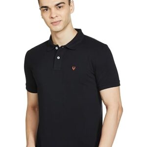 Allen Solly Men’s Polo T‑Shirt | Comfortable Rich Cotton Blend, Band Collar, Regular Fit | Stylish & Premium All Day Wear