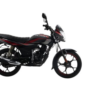 Bajaj Platina 110 Es Drum Motorcycle/Motorbike - Black Red - Ex-Showroom