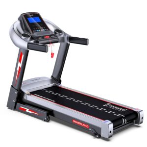 Cockatoo SmartRun 4.0 4HP Peak DC Motorized Treadmill for Home, With 3 Level Manual Incline, Max Speed 14 Km/Hr, Max User Weight 120Kg ,(DIY, Do It Yourself Installation)