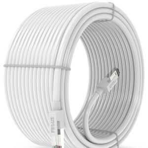 FEDUS Cat6 Ethernet Cable, 10M High Speed 550MHZ / 10 Gigabit Speed UTP LAN Cable, Network Cable Internet Cable RJ45 Cable LAN Wire, Patch Computer Cord Gigabit Category 6 Wires for Modem,WHITE