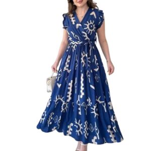 Modestouze Western Dress for Women Printed Casual Outfit
