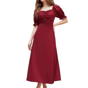 Elegant Versatile Evening Maxi – Floor Length Sleeveless Gown in Wine Red