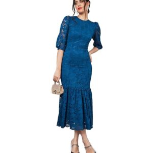 Styli Women’s Blue Polyester Bodycon Dress