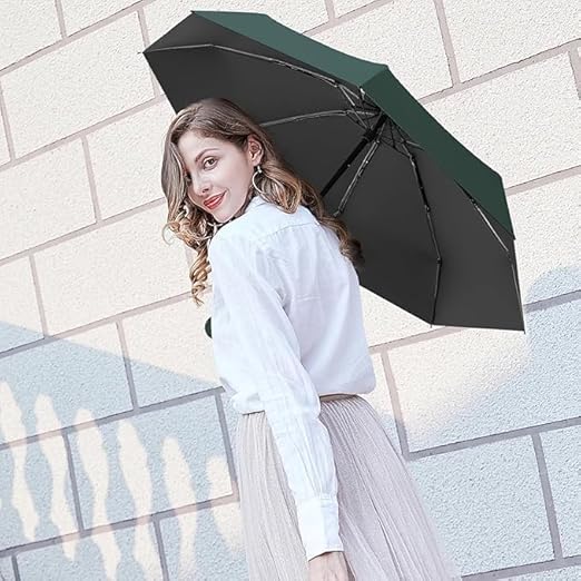 TEKCOOL UV Big Size Windproof Umbrella with Case – Sun & Rain Protection, Stylish Compact Folding Umbrella - Image 4