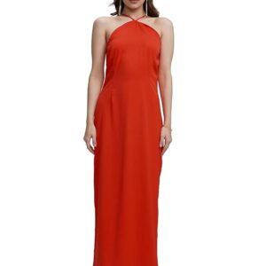 Tokyo Talkies Sleeveless Halter Dress for Women – Casual Wear