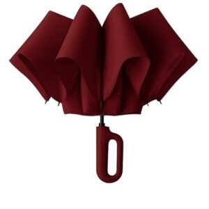Zemic UV Umbrella for Sun & Rain – Maroon, Auto Open/Close, Windproof, Travel-Friendly