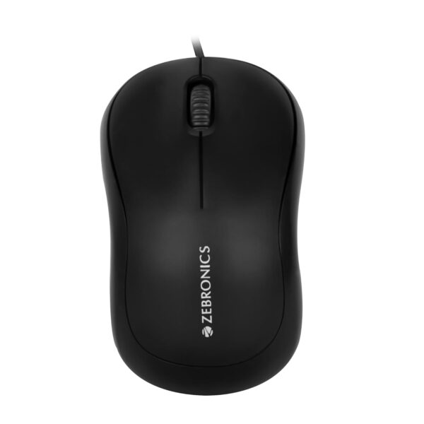 ZEBRONICS Zeb-Comfort black wired USB mouse