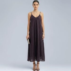 Impression Women’s Brown Cotton Strappy Dress