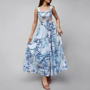 GRECIILOOKS Elegant Blue Party Dress for Women