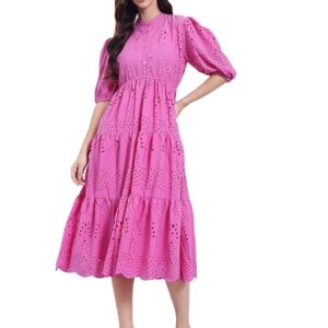 Styli Women Polyester Dress stylish pink casual fashion dress for women