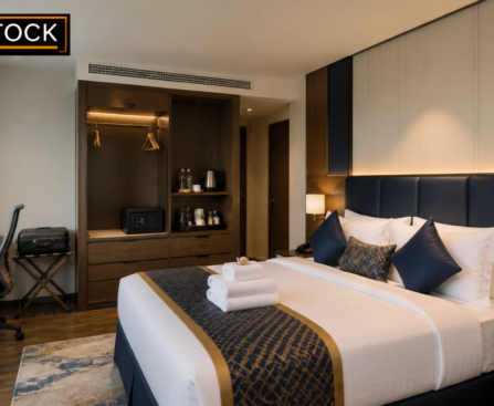Hotel room setup checklist India showing essential furniture, bedding, appliances and guest amenities
