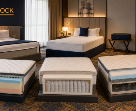 Best hotel mattresses in India displayed in a modern business hotel room
