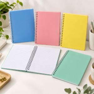 Solimo A5 notebooks set of 5 with spiral binding