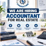 Flash Tech Consulting hiring poster for Accountant for Real Estate in Navi Mumbai, requiring 2–5 years of experience and a B.Com.