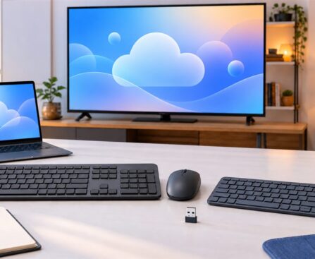 Wireless keyboard and mouse combinations for JioPC, smart TV and home office