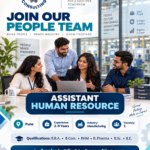 Flash Tech Consulting hiring poster for Assistant Human Resource in Pune, requiring 3–9 years of experience in manufacturing HR.