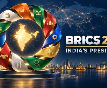 BRICS 2026 India Presidency and global cooperation illustration