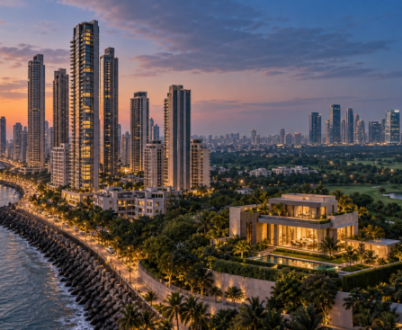 Luxury Indian residential skyline illustrating India’s costliest properties