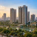 Modern Indian residential skyline representing top real estate developers in India