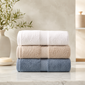 MYTRIDENT Cotton Bamboo Towels for Bath Large Size | Soft & Absorbent | Anti-Microbial & Anti-Odour | 450 GSM | 1 Piece Bath Towel for Men/Women - Sage Green