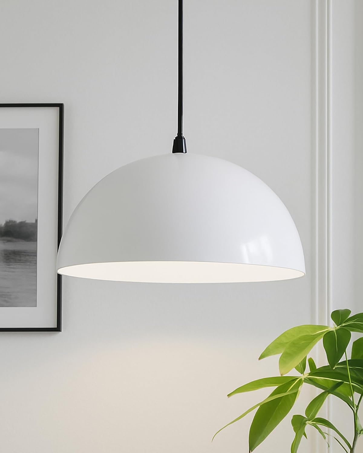 Homesake White Dome Pendant Light — 10 Inch