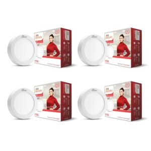 Murphy 9W Round Surface Ceiling Lights — Cool White, Pack of 4