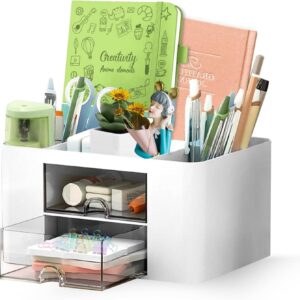 Shuttle Art Desk Organizer — White, 2 Drawers