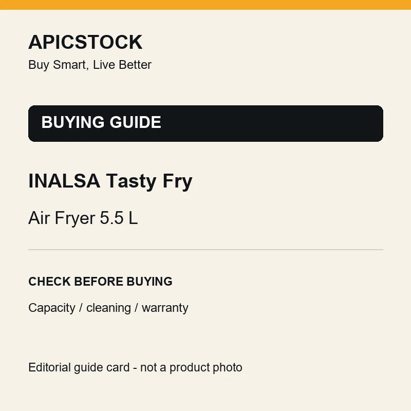 APICSTOCK buying-guide artwork for INALSA Tasty Fry Air Fryer