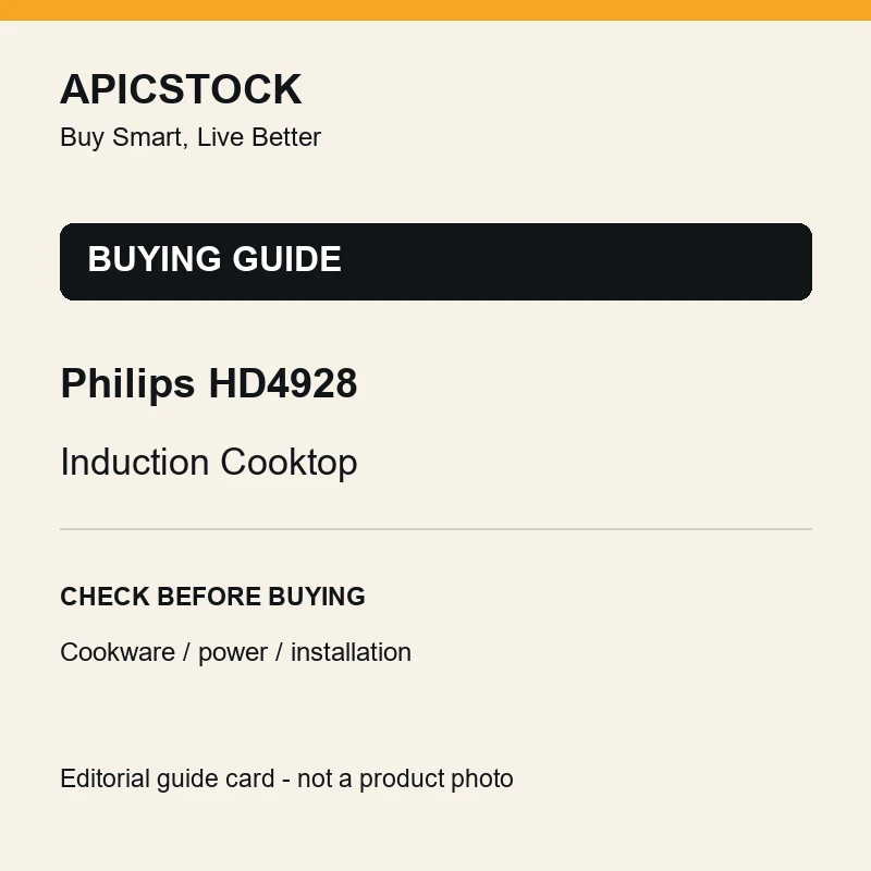 APICSTOCK buying-guide artwork for Philips HD4928 Induction Cooktop